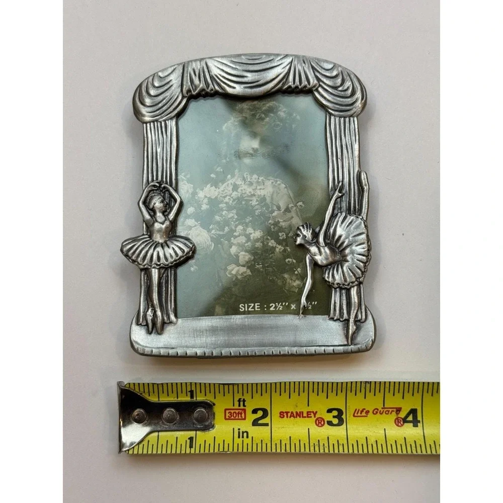 Pewter Ballerina Picture Frame ballet dancer recital gift tiny dancer nutcracker